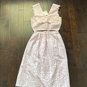 Ganni Pink Eyelet Skirt Set